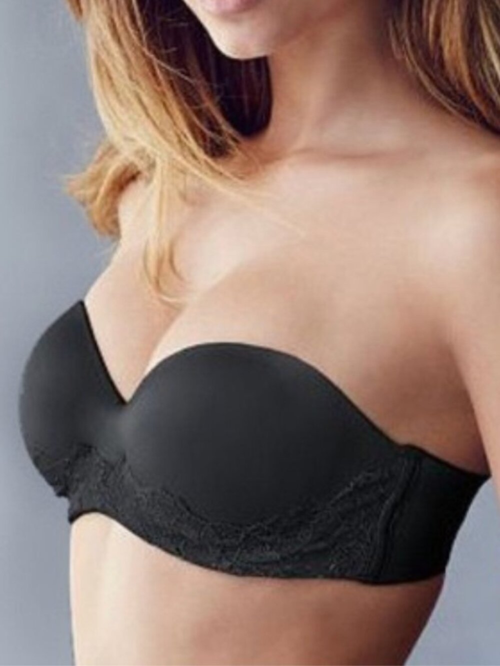 Victoria's Secret Body By Victoria Lined Strapless Convertible Bra - Black